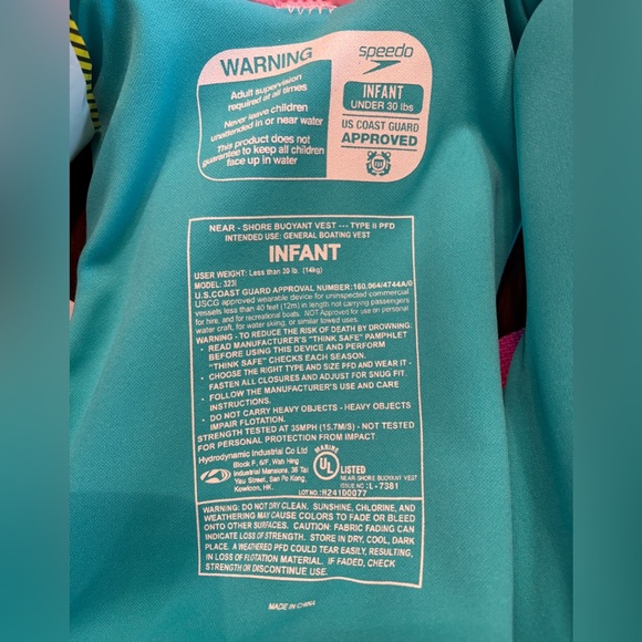 New Infant Speedo Life Jacket - Picture 4 of 6